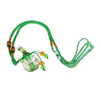 Healvian Baroque Glass Essential Oil Necklace Pendant Flat Irish Aromatherapy Perfume Bottle Jewelry for Women Portable Diffuser for Everyday Use Travel Work Multipurpose Scent Accessory