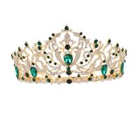 Healvian Baroque Queen Crown Rhinestone Bridal Tiara Headband Sparkling Crystal Wedding Headdress for Women Versatile Party Prom Halloween Birthday Pageant Accessories