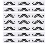 Healvian Beard Styling Stickers 50pcs Nose Hair Removal Wax Decals, Black Disposable Mustache and Beard Stickers with Accessories, Suitable for Men and Women for Facial Hair Cleaning