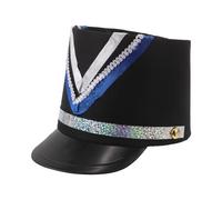Healvian Black Adjustable Train Driver Hat for Adults, Lightweight Comfort Cloth and Plastic Railroad Engineer Cap with Authentic Railway Style and Classic Markings, for Group Play