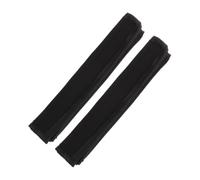 Healvian Black Stroller Handle Pads with Thick Inner Padding and Adjustable Hook and Loop Fastener, Soft Cloth Cover Protects Original Bars and Reduces Hand Pressure for Comfortable