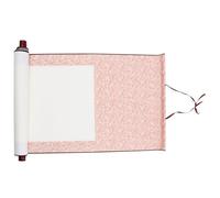 Healvian Blank Calligraphy Scroll Paper Chinese Painting Rice Paper Hanging Scroll for Calligraphy and Painting Pink Blank Suitable for Traditional Chinese Art and Writing