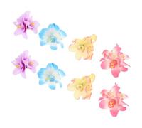 Healvian Bohemian Orchid Flower Hair Clips Artificial Hawaiian Floral Hairpins in Blue Light Purple Rose Red Pink Lightweight Comfortable Accessories for Women Beach Vacation Party Wedding
