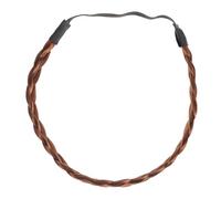 Healvian Braided Headband for Women with Elastic Band Design and Artificial Leather Material, for Graduation Season and Special Occasions, Featuring a Classic Brown Colour and Not Easy