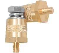 Healvian Brass Car Battery Terminal Adapter Connectors 6Mm External Thread 8Mm Internal Thread Post Battery Reducer for Automotive Use 1 Pair