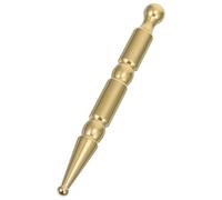 Healvian Brass Dual-Headed Acupressure Pen Facial Massage Stick with Sliding and Pressing Techniques for Muscle Relief and Skin Elasticity Enhancement Smooth Polished Surface for Relaxation