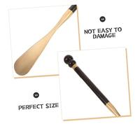 Healvian Brass Head Metal Shoe Horn with Ebony Wood Handle Long Shoe Helper for Seniors Men Women Pregnancy Mobility Aid Home Use Durable and Comfortable