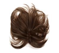 Healvian Breathable Hair Topper for Women Thinning Hair Short Synthetic Hairpiece for Volume Enhancement for Crown Coverage Comfortable Lightweight Wig Cap