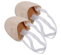 Healvian Breathable Skin Color Low Cut Dancing Socks for Women Skid Ballet Floor Socks with Non Slip Grip Comfortable Invisible Half Sole Dance Shoes Beige