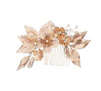 Healvian Bridal Hair Comb and Leaves Elegant Handmade Hair Accessories for Weddings Dances and Special Occasions Unique Headdress for Women and Girls