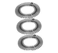 Healvian Broken Hair Tidying Hairpin Stretchable Headband for Exercise Circle Hairband Plastic Teeth Flexible Hair Combs for Sports Activities