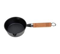 Healvian Butter Melting Pot Mini Oil Pot Small Saucepan Compact Design Iron with Wood Handle Even Heat Distribution for Melting Cheese and Wax in Kitchen