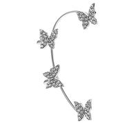 Healvian Butterfly Ear Cuff No Piercing Ear Bone Clip Women Accessories for Birthday Party Silver Lightweight Design