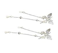 Healvian Butterfly Tassel Earrings for Women Silver Studs Lightweight Durable Jewelry for Weddings Parties Birthdays and Festivals