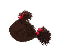 Healvian Cabbage Patch Costume Wigs Hat Warm Knitted Cap for Boys Girls Pigtails Design for Boy Girl Costumes Soft Yarn Material for Winter for Months Multi