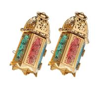 Healvian Candlestick European Vintage 2pcs Holders with Handle Iron Retro Metal Candle Holders Stable Structure and Easy Cleaning for Wedding Party Decoration for Dining Table and Family