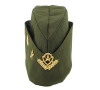 Healvian Canvas Captain Hat Durable Russian Sailor Boat Cap for Men Military Style Party Costume Accessory with Open Top and Wheat Ear Design
