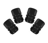 Healvian Car Tyre Valve Caps 4Pcs Aluminum Alloy Dust Protectors for Bikes Trucks Suvs Universal Fit Black White Leopard Print