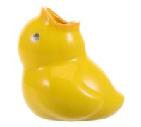 Healvian Cartoon Duck Toothbrush Stand Ceramic Bathroom Countertop Holder Boys and Girls Toothbrush Rack Wall Mount Organiser Space-Saving Bathroom Decor Easy to Clean
