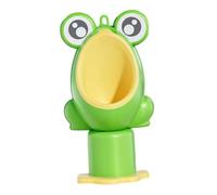 Healvian Cartoon Urinal Potty Training Toilet for Boys Lightweight Hanging Urinal with Enlarged Splash Basin Removable Design for Easy Cleaning Portable Green Frog Style