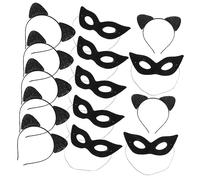 Healvian Cat Ear Headband Set 10 Sets/20 Pieces Cosplay Decor Accessory for Party Headdress