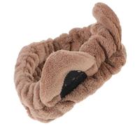 Healvian Cat Ears Face Washing Headband for Women Soft Skincare Hairband for Spa Makeup Facial Mask Application Cute Cartoon Style Hair Accessory in Brown