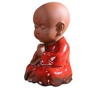 Healvian Ceramic Monk Figurine for Bedroom Decoration Fine Workmanship and Scratch-resistant Surface, Unique Creative Design Suitable Or Party Display