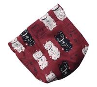 Healvian Change Storage Bag Fortune Cat Pattern Coin Purse Handheld Bags for Keys Cards Makeup Storage