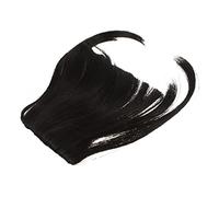 Healvian Chic Fake Air Bangs Hair with Temples High Temperature Silk Wig Extension for Women Lightweight Comfortable Daily Wear Cosplay Accessory Stylish Front Bangs for Party and Fancy