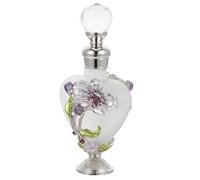Healvian Chic Glass Essential Oil Bottle Vintage Painted Aroma Container 100ml Decorative Refillable Bottle for Home Aromatherapy and Desktop Decor