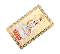 Healvian Chinese Fengshui Amulet Card Gold Kwan Yin Buddhist Luck Protection Traditional Delicate Charm for Spiritual Blessing and Auspicious Use