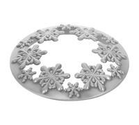 Healvian Christmas Snowflake Candle Jar Lid 8.2Cm Zinc Alloy Aroma Candle Cover with Heat Concentration Anti-Wall Soot for 7.3-8.1Cm Diameter