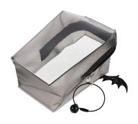 Healvian Coffin Shaped Ita Bag with Bell Buckle Handle, Lightweight Waterproof Pvc Gothic Purse for Halloween Party or Theme Park Visits, Easy to Carry Punk Style Handbag