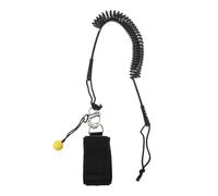 Healvian Coiled Sup Safety Leash 9Ft Surfboard Leg Rope with Quick Release Ankle Strap for Stand-Up Paddleboarding and Water Sports, Black Elastic Paddle Board Coil Rope Compatible with