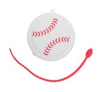 Healvian Coin Storage Compact Keychain Baseball with Purse Silicone Earphone Organizer White Sports Style Small Wallet Bag and for Daily Errands and Trips,