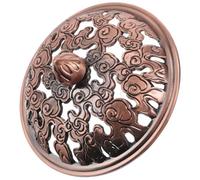 Healvian Copper Incense Burner Replacement Cover with Intricate Vintage Patterns, Decorative Censer Lid Enhancing Atmosphere and Ensuring Safe Usage, for Home, Office and Tearoom