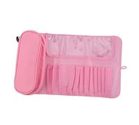 Healvian Cosmetic Case Makeup Brush Pouch with Cushioned Protection Spacious Rolling Organizer Suitable for Travel and Daily Storage