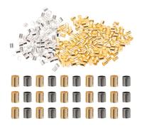 Healvian Craft Beads Crimp Tubes Iron Material with Assorted Colors 1000pcs Lightweight and Easy to Carry for Jewellery Making for Making A Variety of Crafts and Jewellery