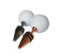 Healvian Creative Aluminum Alloy Wine Bottle Stoppers with White Ball Shape, Easy to Insert and Remove, for Bars and Restaurants, Sturdy Bottle Plugs to Add Atmosphere