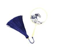 Healvian Creative Blue Sea Wave Modeling Bookmarks with Tassel Decor, Practical Hanging Decor DIY Bookmarks Made of Alloy and Polyester, for Graduation Party and Reading Accessories