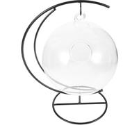 Healvian Creative Cocktail Glasses with Moon-Shaped Iron Stand, Glassware with Smooth Design, Multipurpose Beverage Glasses for Hotels and Parties