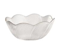 Healvian Creative Irregular Glass Salad Bowl for Storing Food and Kitchen Decoration Multi-Functional Punch Bowl and Breakfast Holder for Home Use