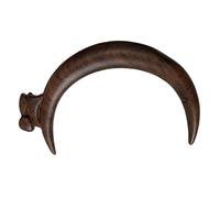 Healvian Creative Wooden Moon Hairpin Hair Stick with Rabbit Charm Lightweight Smooth Wood Hair Fork for Chinese Hanfu Styling Elegant Updo Accessory for Women
