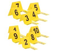 Healvian Crime Scene Evidence Markers Easy to Use Design 10pcs with Scale, Plastic Numbered Id Tags 1-10 for Investigation Games and Detective Party Decoration for Hobbyists