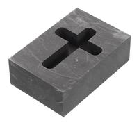 Healvian Cross Graphite Mold Crucible for Jewelry Melting - Small High-Temperature Graphite Casting Mold for Gold Silver Copper Ingot Jewelry Making Supplies