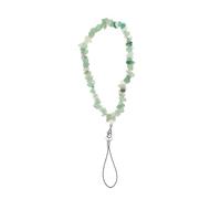 Healvian Crystal Mobile Phone Chain with Decorative Light Green Agate Beads and Stylish Wrist Strap Creative Fixing Rope for Cell Phone Hanging