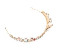 Healvian Crystal Rhinestone Elk Antlers Tiara Lightweight Christmas Crown Headband for Women Dazzling Bling Xmas Photo Props and Dress Up Accessories for Holiday Parties