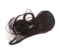 Healvian Curly Clip in Fringe Hair Extension Dark Brown Fake Bangs Hairpiece for Women Natural Look Thick Front Hairpiece for Thin Hair Styling