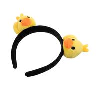 Healvian Cute Cartoon Duck Headband Plush Hairband for Makeup and Spa Daily Wear Hair Hoop for Face Washing Yellow Animal Design Fun and Functional Accessory for Women