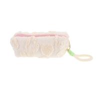 Healvian Cute Heart Pattern Pencil Pouch for Students, Large Capacity Fleece Pen Case with Smooth Zipper Closure and Wear-Resistant Material, for Library and Homework